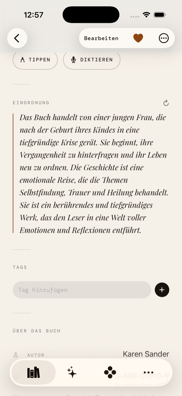 regal. Einordnung — AI-generierte Zusammenfassung in Playfair Italic mit Leder-Akzent